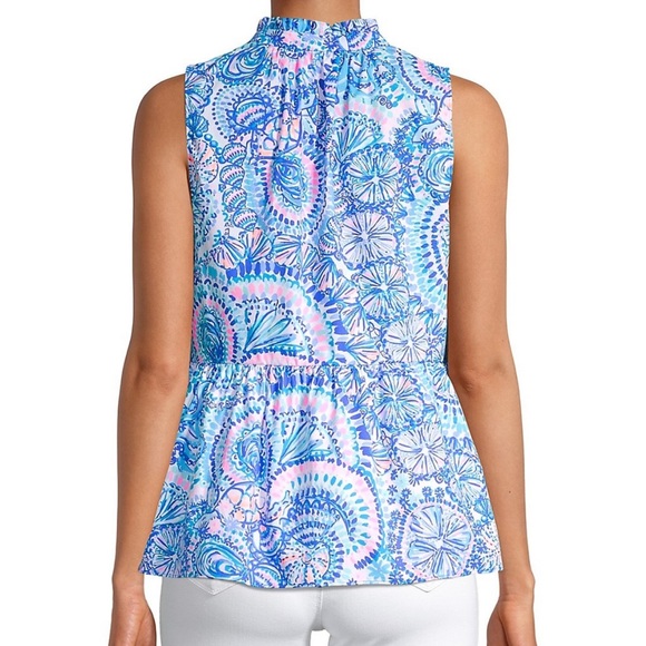 Lilly Pulitzer Novella Printed Peplum Top XXS - Picture 13 of 14